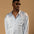 Sink Troy Long Sleeve Satin Shirt in Baby Blue