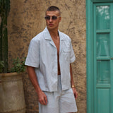 Sink Venice Cotton Short in Green and White