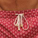 Sink The Benjamins Retro Swim Shorts in Red Meridian