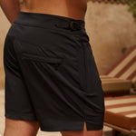 Sink Pinnacle Tailored Black Swim Shorts with Black Hardware, Limited Edition