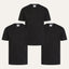 Sink Luxe Mercerised Black Pack of 3 Tees