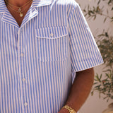 Sink Venice Cotton Shirt in Blue and White