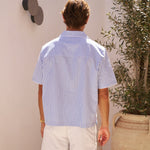 Sink Venice Cotton Shirt in Blue and White