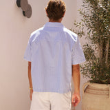 Sink Venice Cotton Shirt in Blue and White