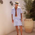Sink Venice Cotton Shirt in Blue and White