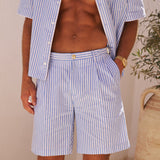 Sink Venice Cotton Short in Blue and White