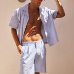 Sink Venice Cotton Short in Blue and White