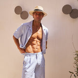 Sink Venice Cotton Short in Blue and White