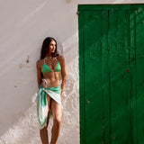 Sink Monaco Resort Bikini Bottoms in Palm Green Meridian