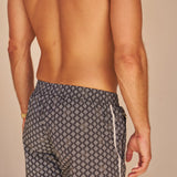 Sink The Benjamins Retro Swim Shorts in Black Meridian