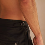 Sink Pinnacle Tailored Black Swim Shorts with Black Hardware, Limited Edition