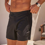 Sink Pinnacle Tailored Black Swim Shorts with Black Hardware, Limited Edition