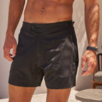 Sink Pinnacle Tailored Black Swim Shorts with Black Hardware, Limited Edition