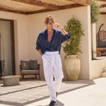 Sink Flow Satin Shirt in Navy