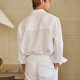 Sink Cabo Linen Shirt in White