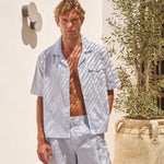 Sink Venice Cotton Shirt in Green and White