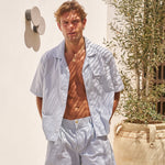Sink Venice Cotton Shirt in Green and White