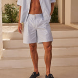 Sink Venice Cotton Short in Green and White
