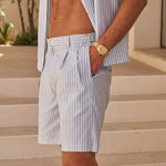 Sink Venice Cotton Short in Green and White