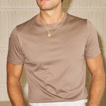 Sink Luxe Mercerised Cotton Tee in Cappuccino