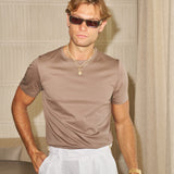 Sink Luxe Mercerised Cotton Tee in Cappuccino