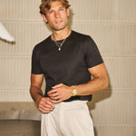 Sink Luxe Mercerised Cotton Tee in Black