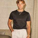 Sink Luxe Mercerised Cotton Tee in Black