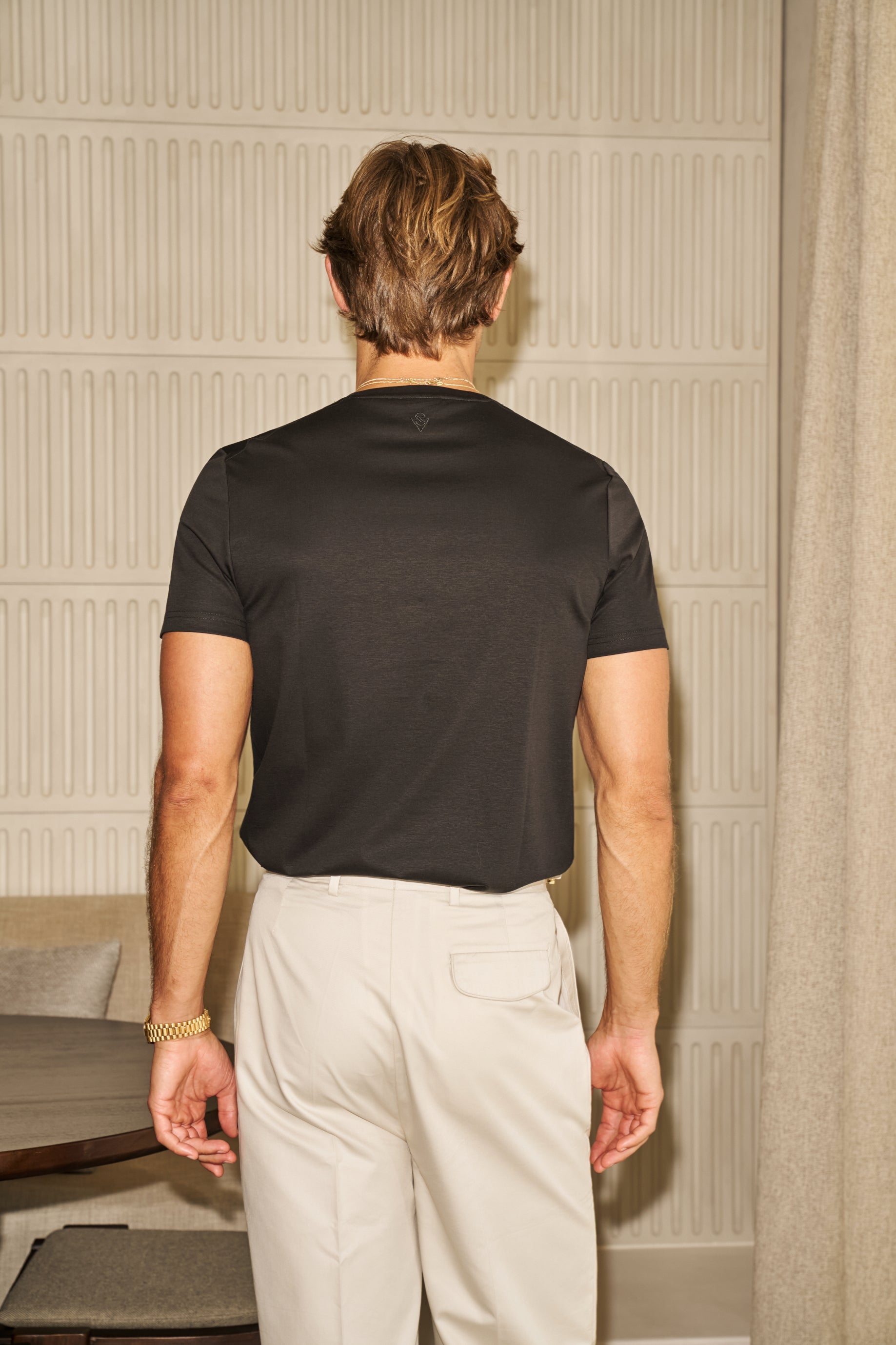 Sink Luxe Mercerised Cotton Tee in Black