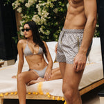 Sink Monaco Resort Bikini Bottoms in Grey Meridian