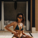 Sink Monaco Resort Bikini Top in Pine Green