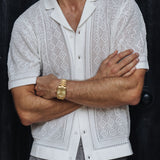 Sink Luxe Crochet Meridian Short Sleeve Shirt