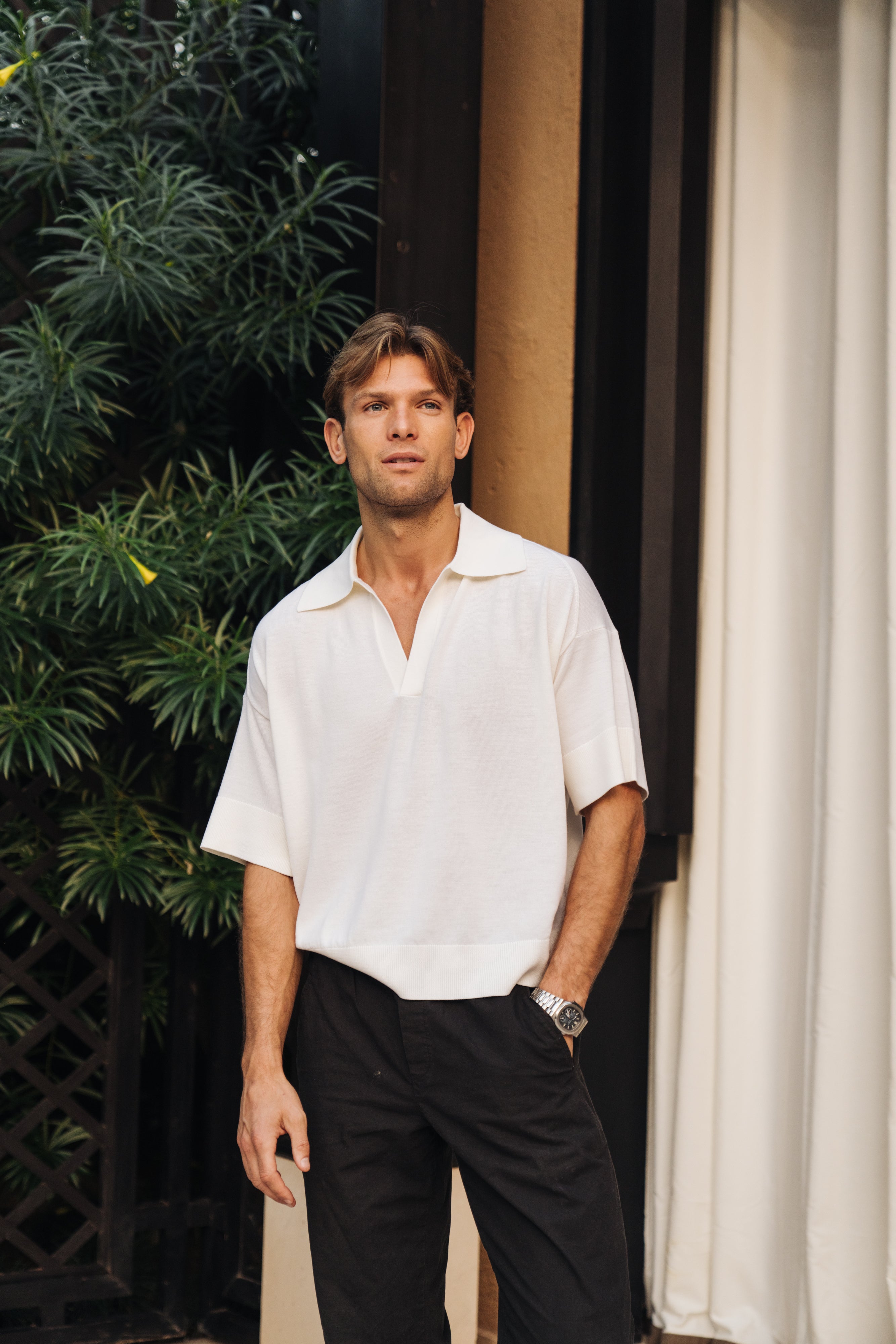Sink Luxe Merino Wool Short Sleeve in Cream