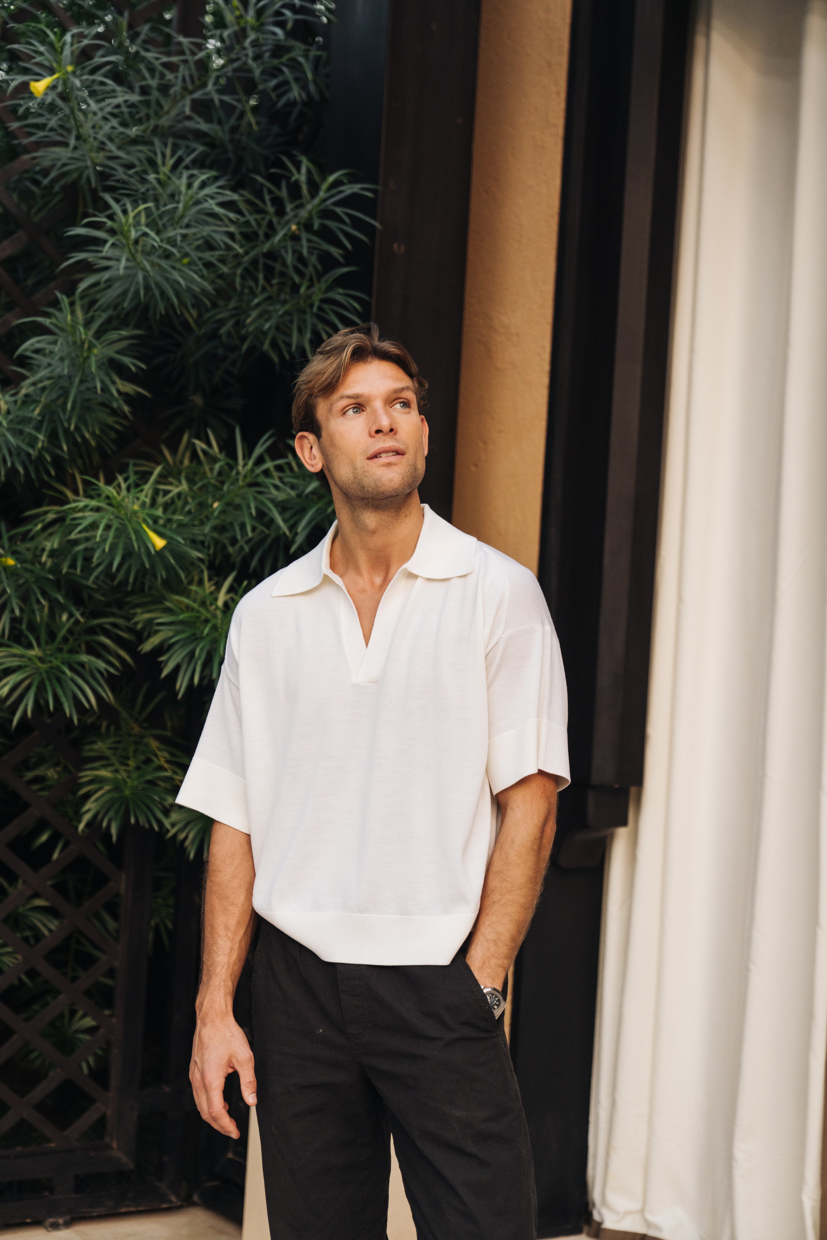 Sink Luxe Merino Wool Short Sleeve in Cream