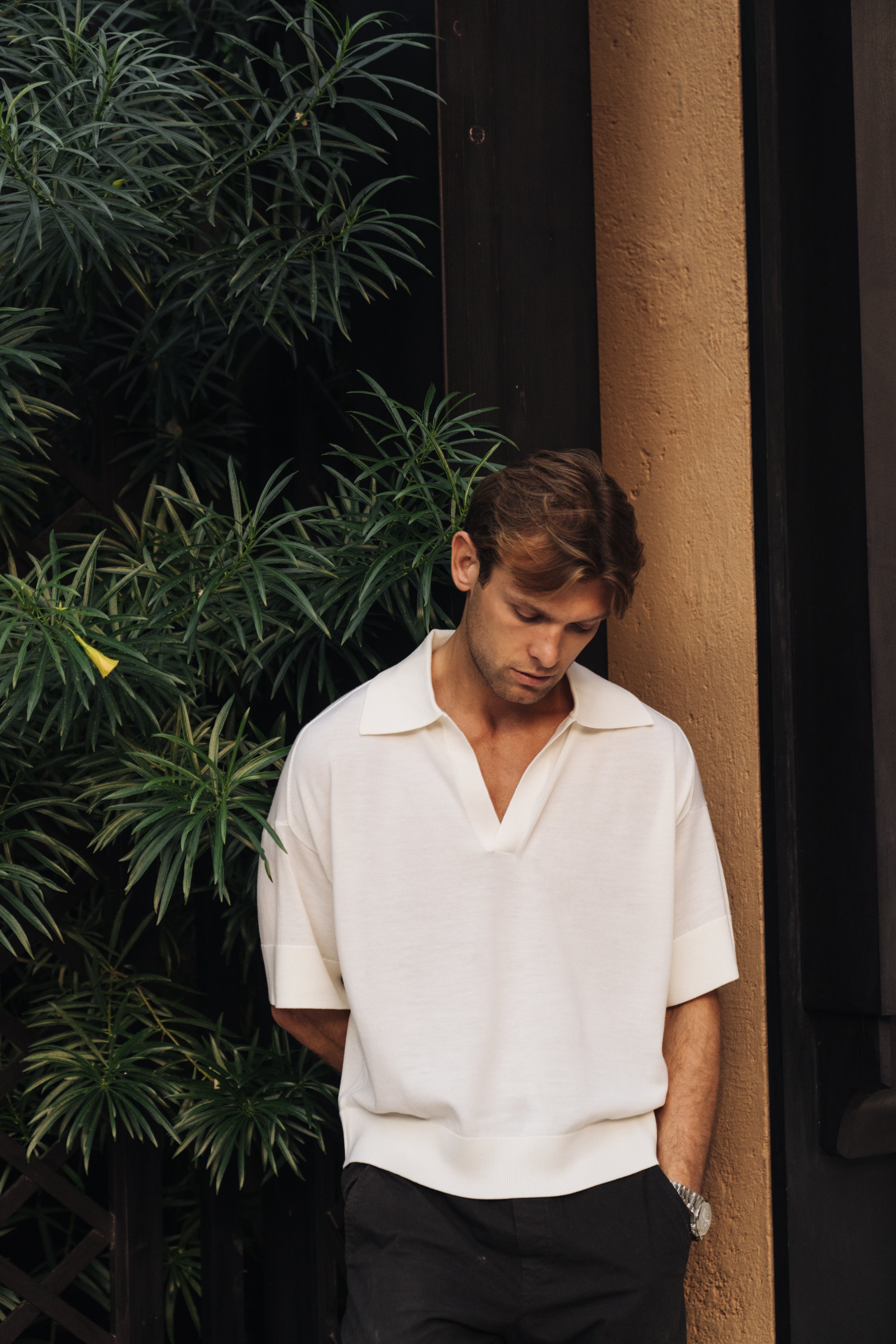 Sink Luxe Merino Wool Short Sleeve in Cream
