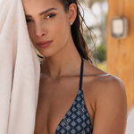 Sink Monaco Resort Bikini Top in Navy Meridian