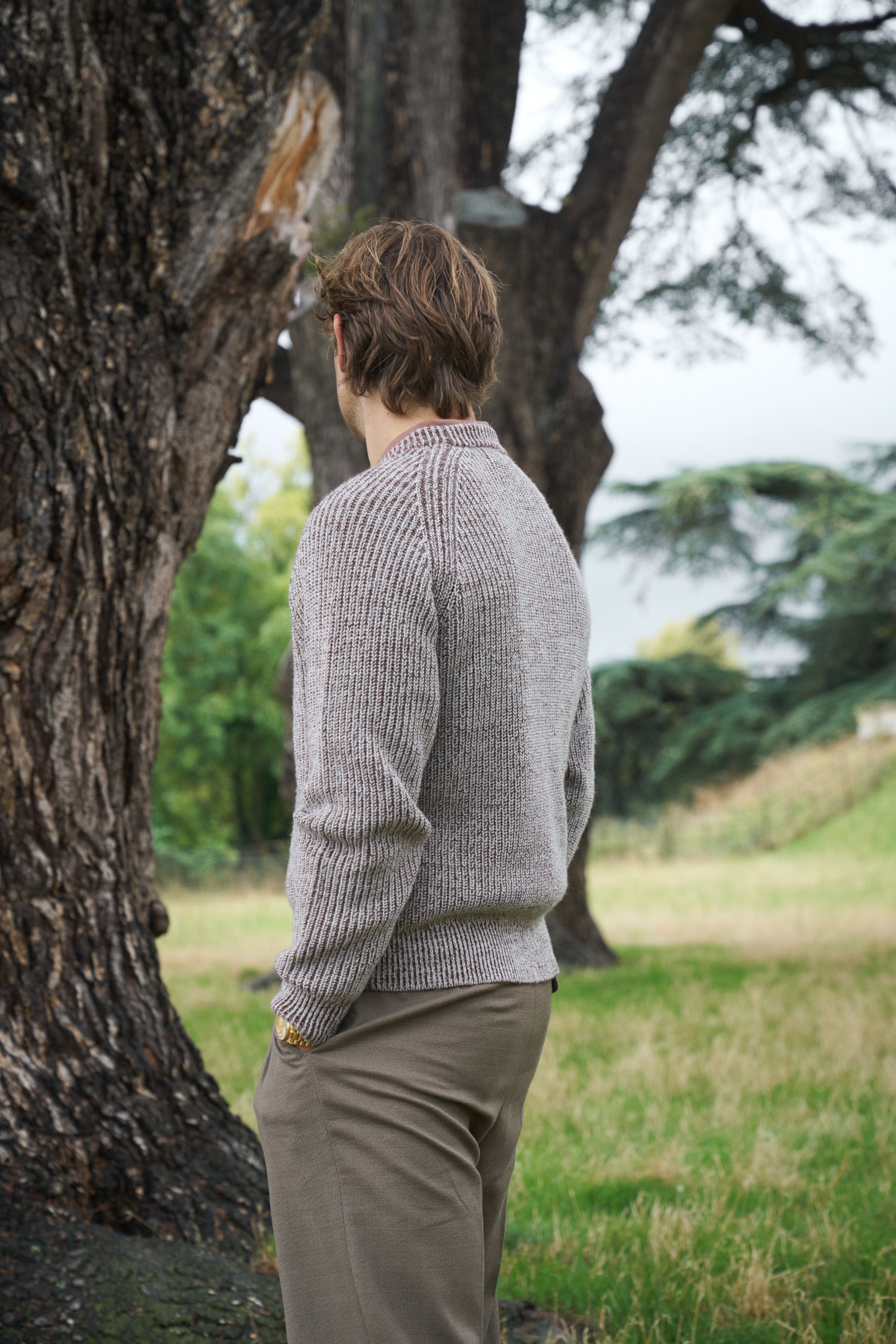 Sink Christian Chunky Knit in Brown and Cream