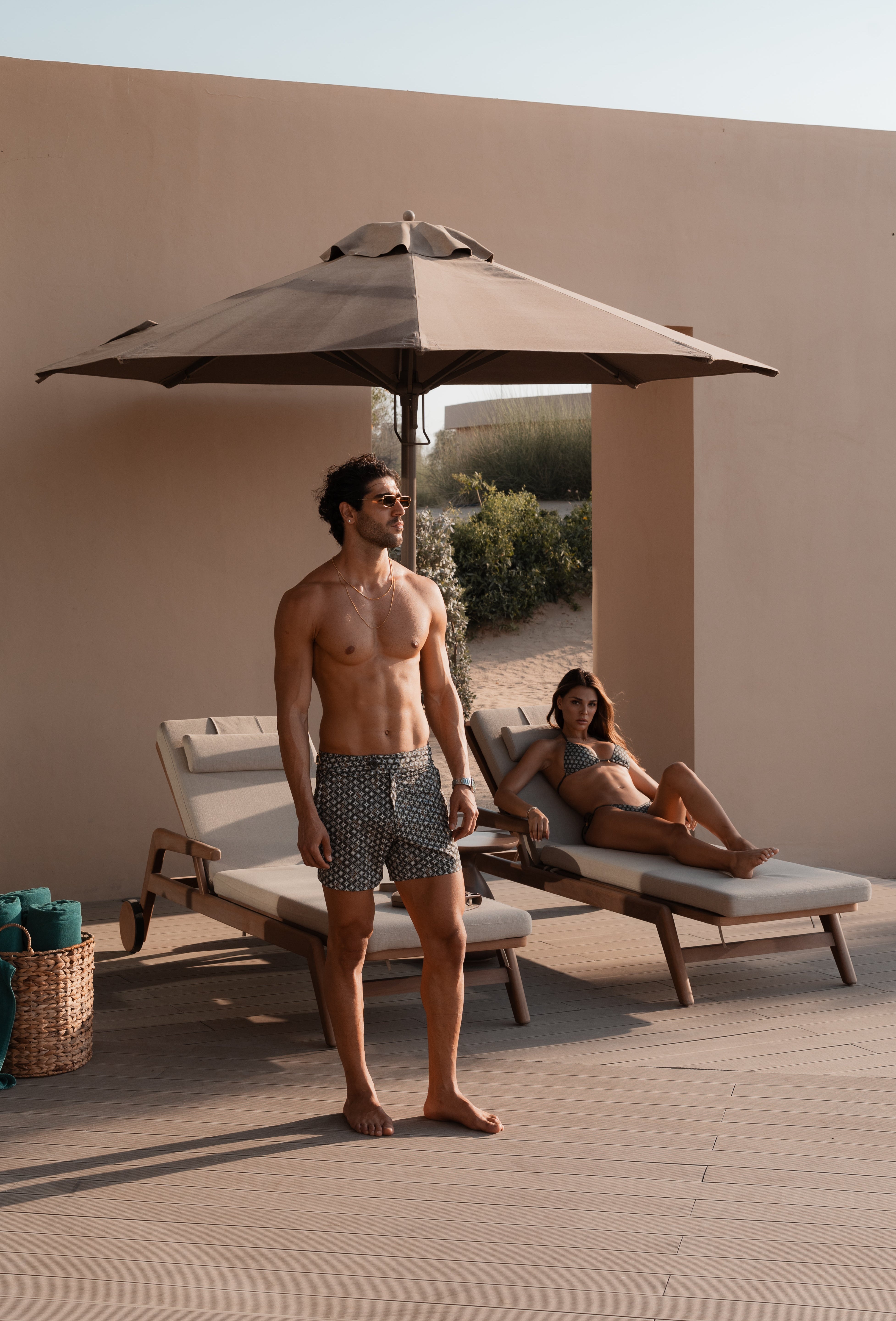 Sink Pinnacle Tailored Olive Meridian Swim Shorts