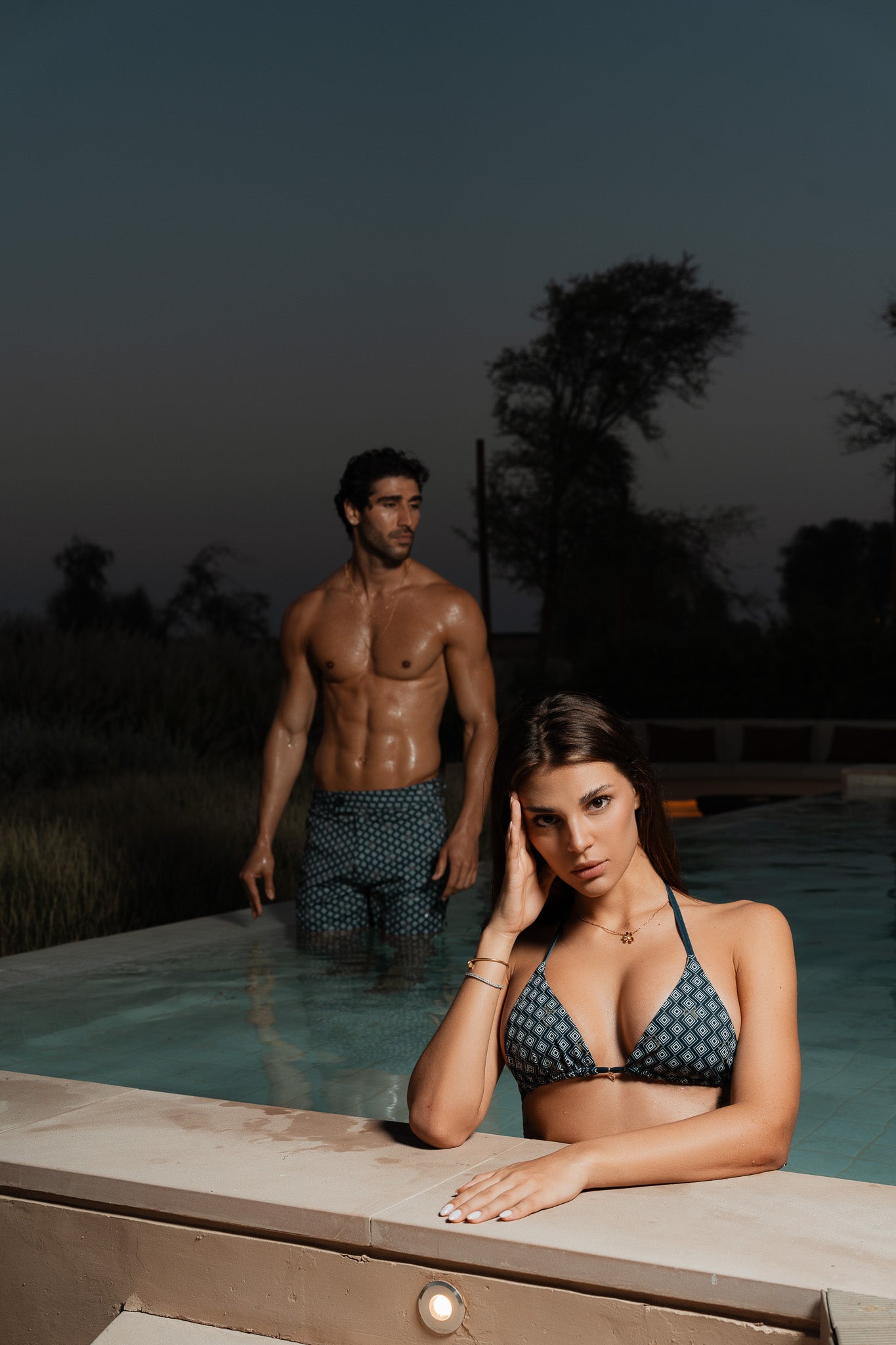 Sink Monaco Resort Bikini Top in Navy Meridian