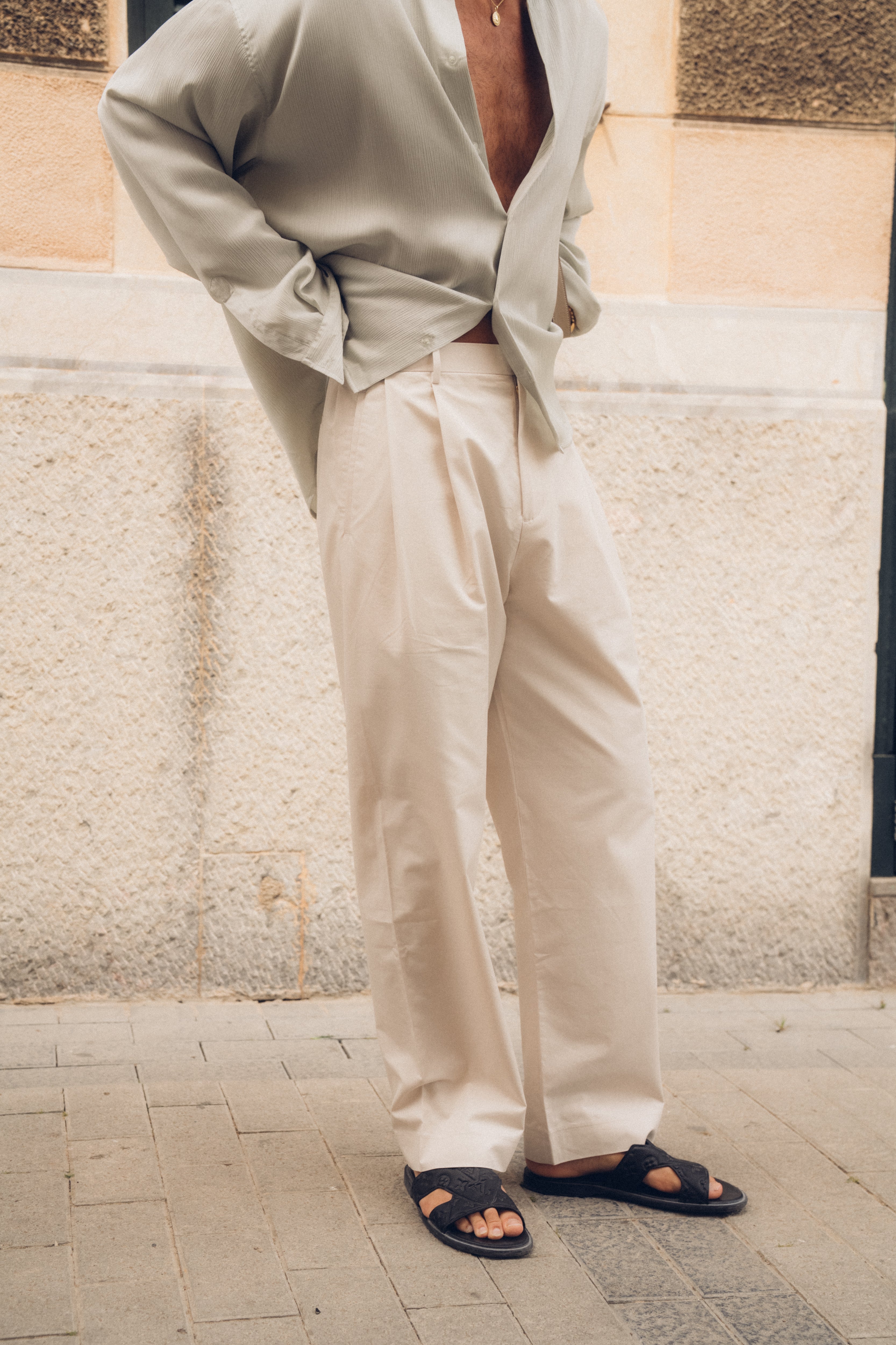 Sink Flow Satin Shirt in Mint