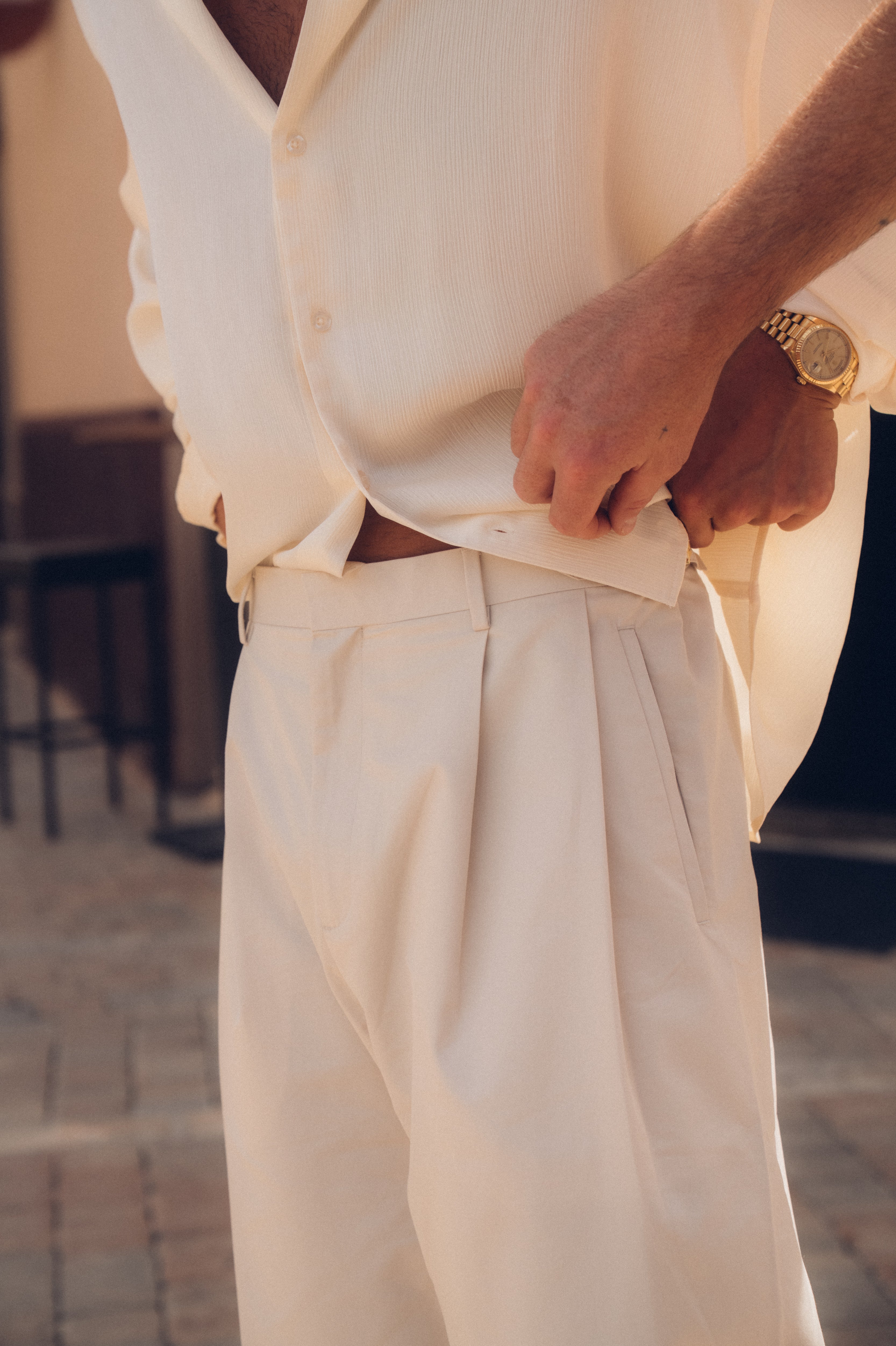 Sink Tailored Loose Pant in Cream