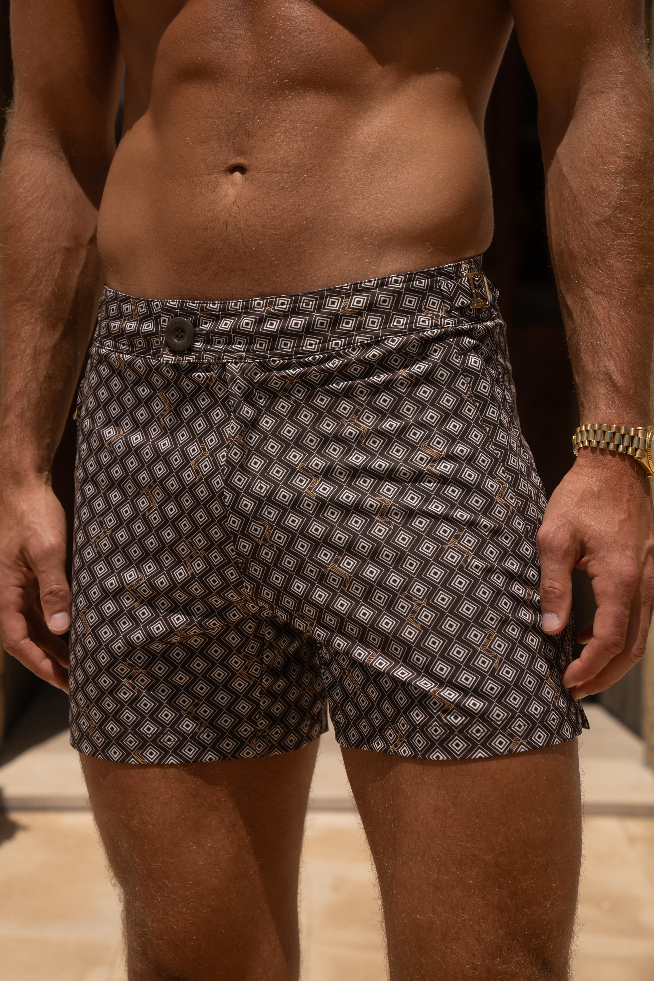 Sink Pinnacle Tailored Brown Meridian Swim Shorts