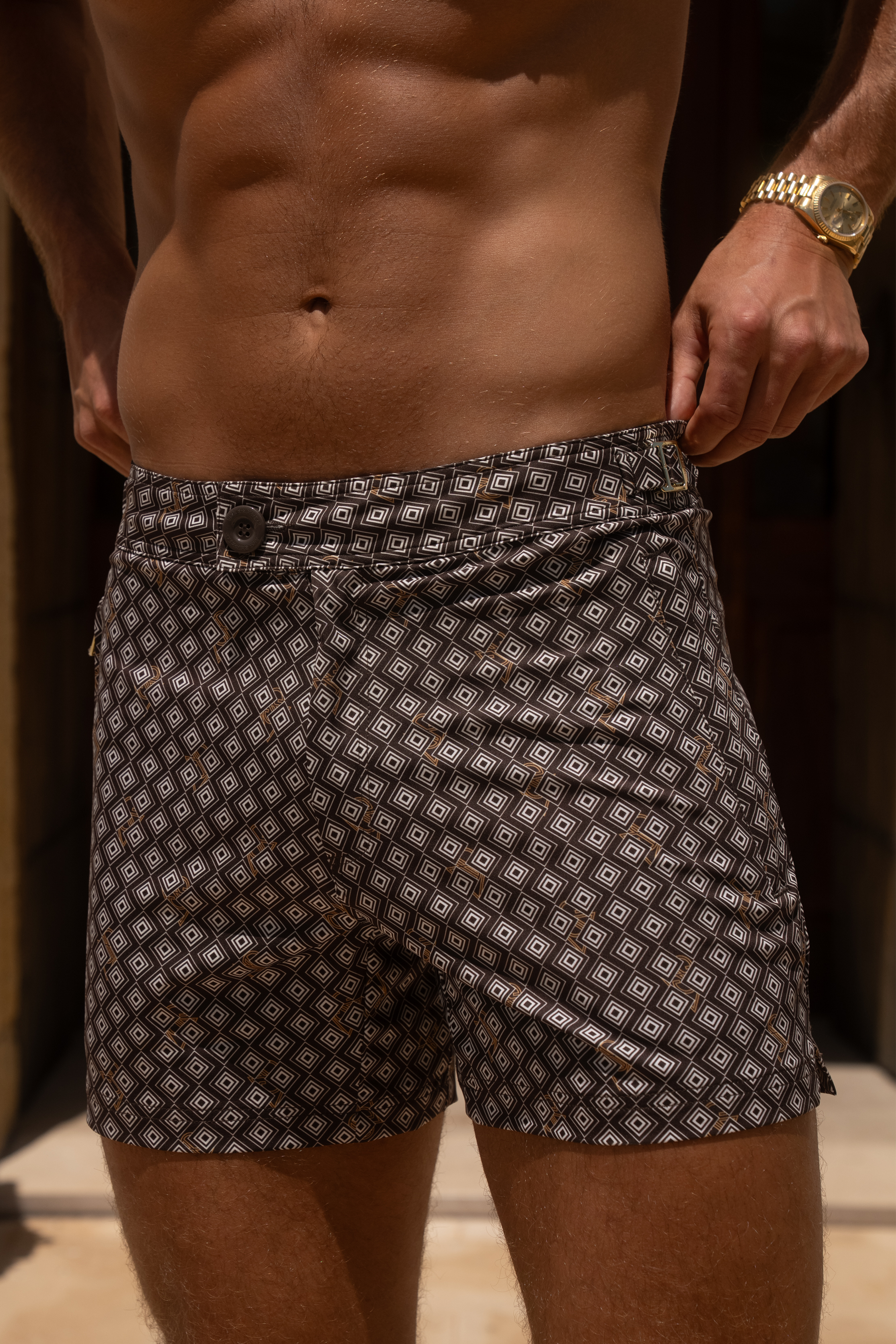 Sink Pinnacle Tailored Brown Meridian Swim Shorts