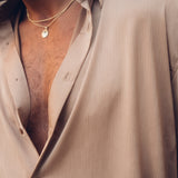 Sink Flow Satin Shirt in Brown