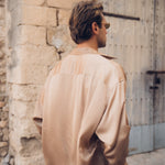 Sink Flow Satin Shirt in Brown