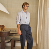 Sink Cabo Linen Shirt in Baby Blue