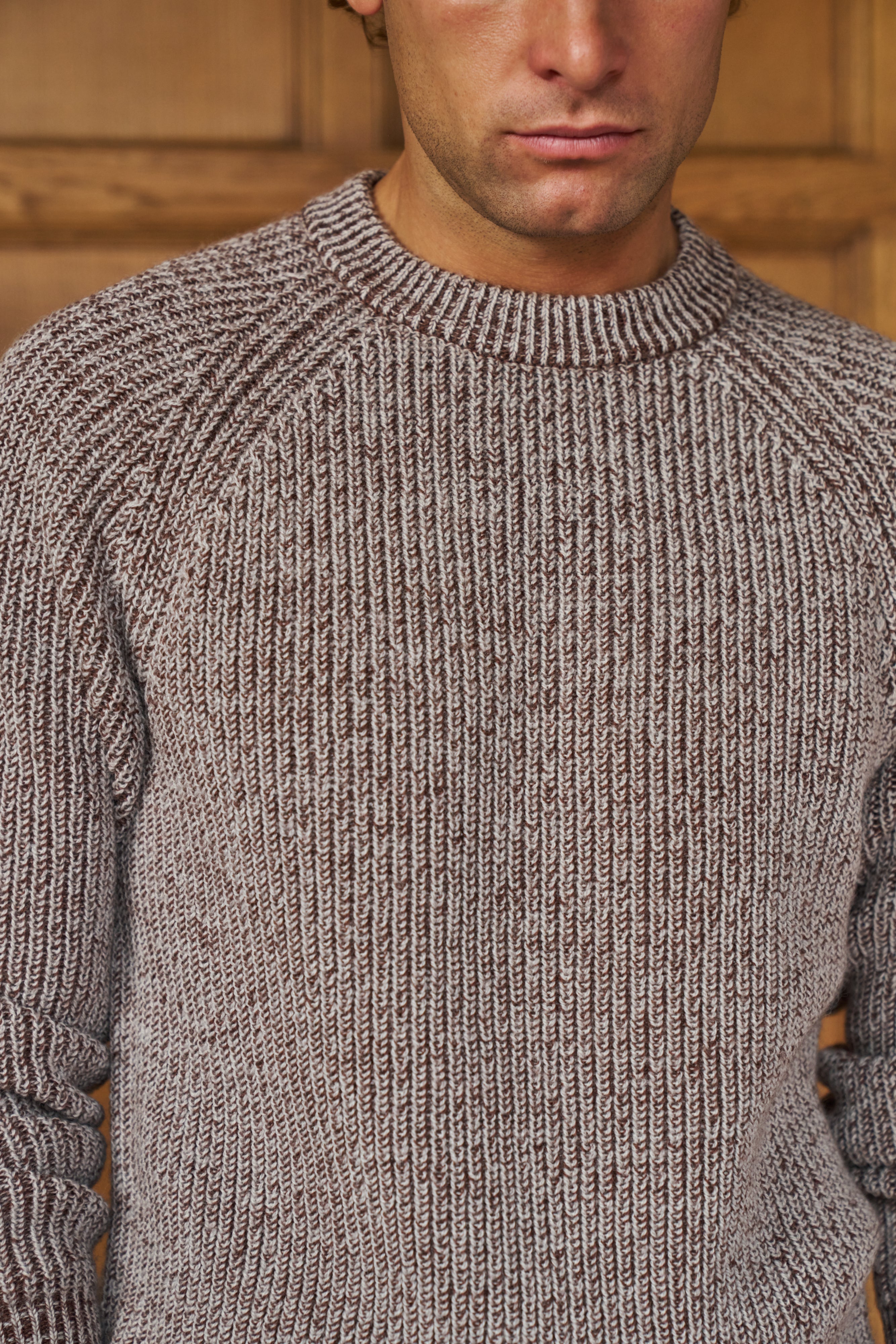 Sink Christian Chunky Knit in Brown and Cream