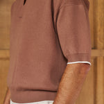 Sink Manolita Short Sleeve Knit in Dark Sand