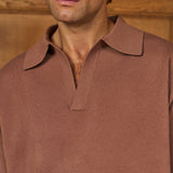 Sink Manolita Short Sleeve Knit in Dark Sand