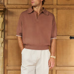 Sink Manolita Short Sleeve Knit in Dark Sand
