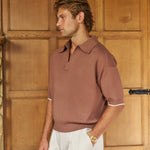 Sink Manolita Short Sleeve Knit in Dark Sand